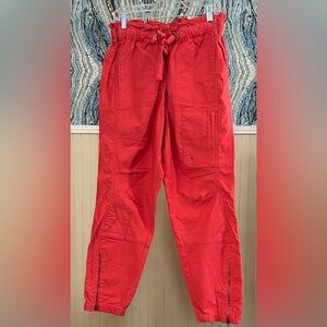 Anthropologie Red Cargo Pants with Utility Design, Size S